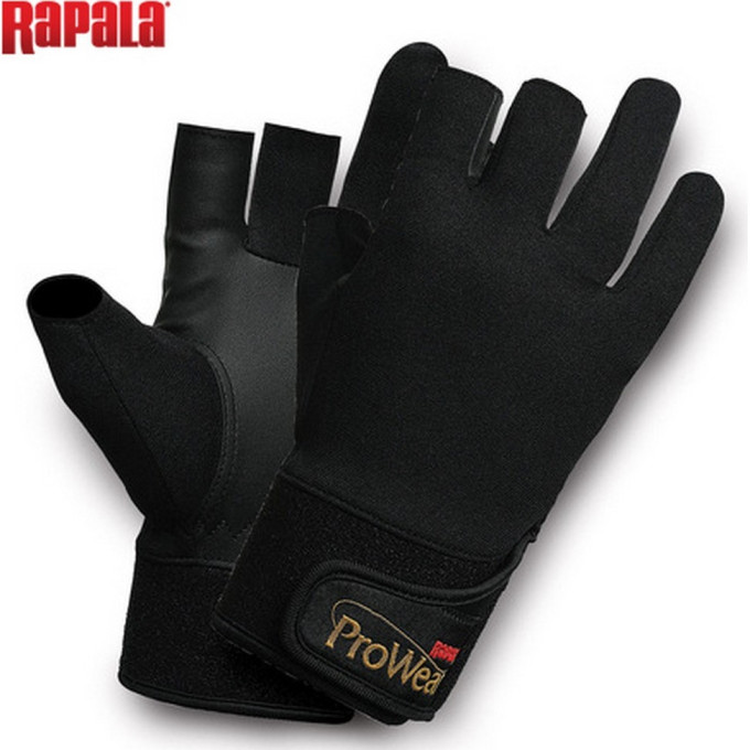 Перчатки рыболовные без трех пальцев RAPALA ProWear Titanium 24403-1-XL